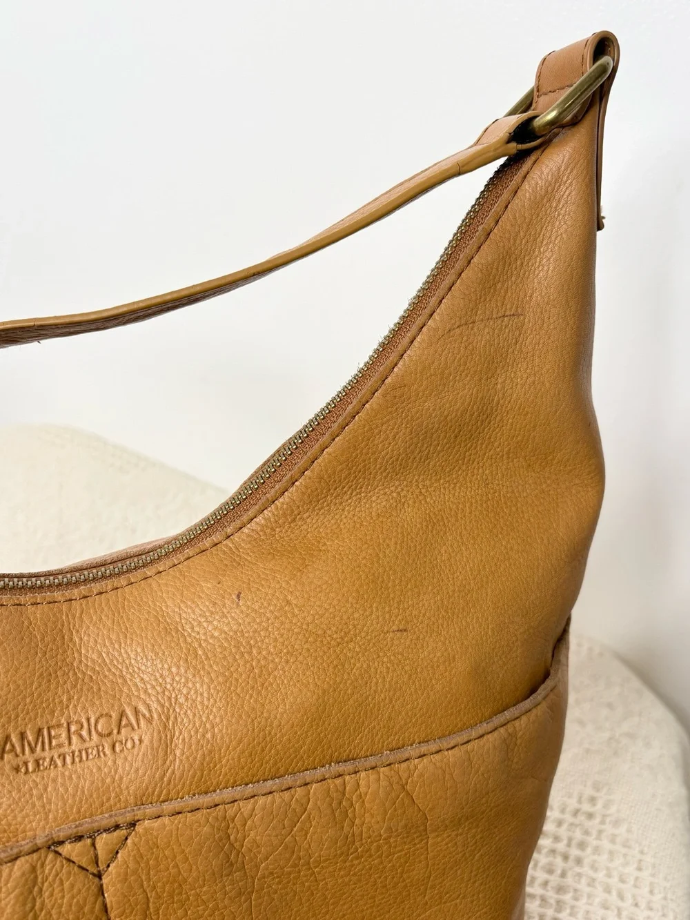 PROJECT American Leather Co Tan Carrie Hobo Shoulder Bag